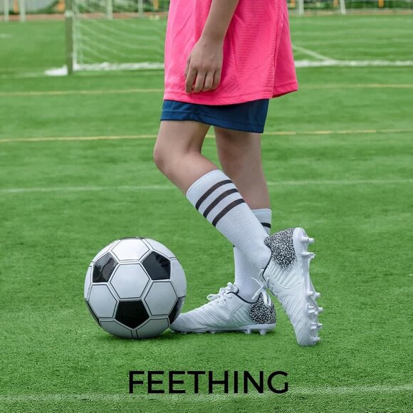 Women Soccer Cleats Firm Ground Light-Weight Youth Training Football Shoes - Picture 3 of 9